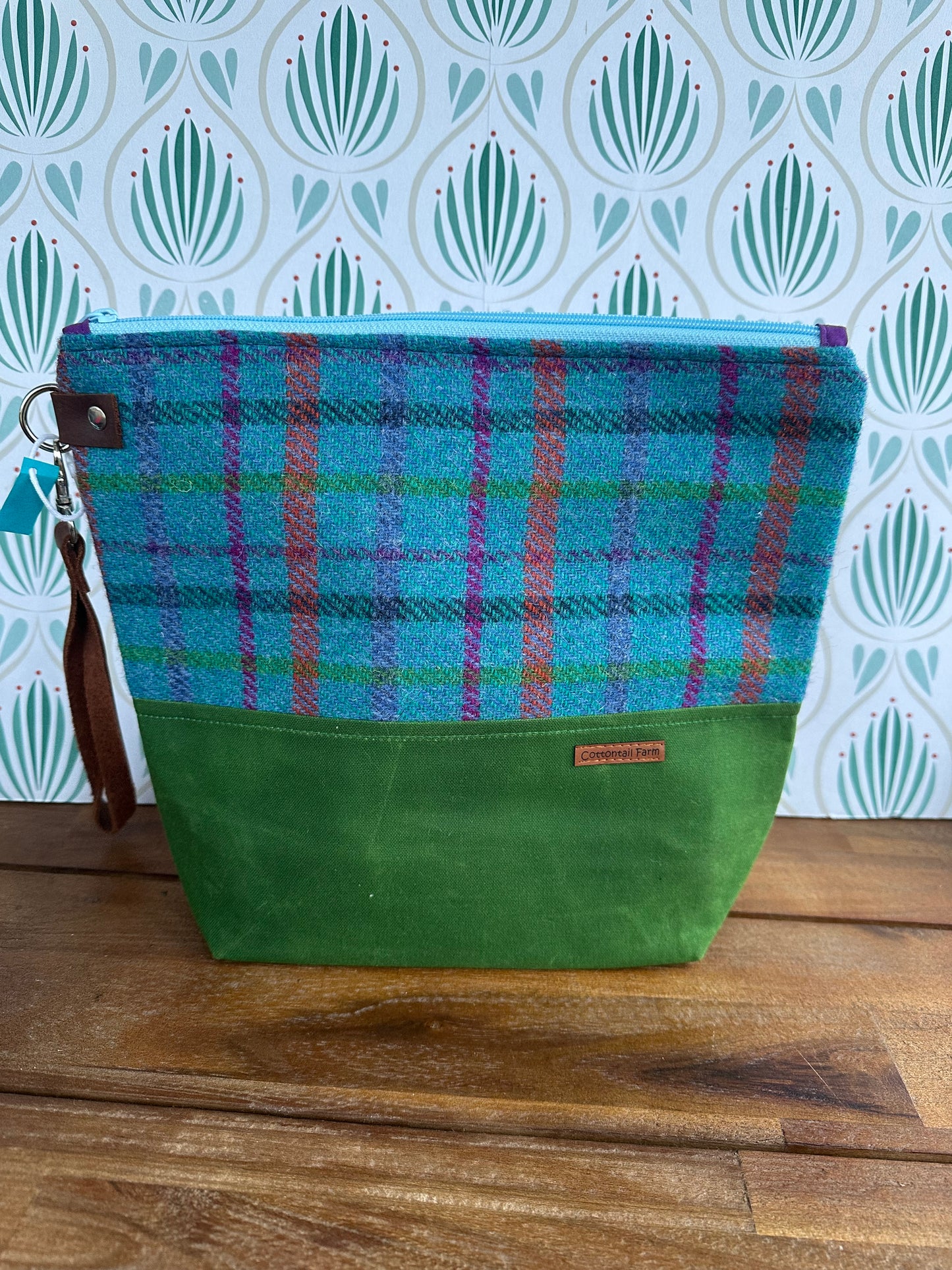 Harris Tweed Zipper Bag