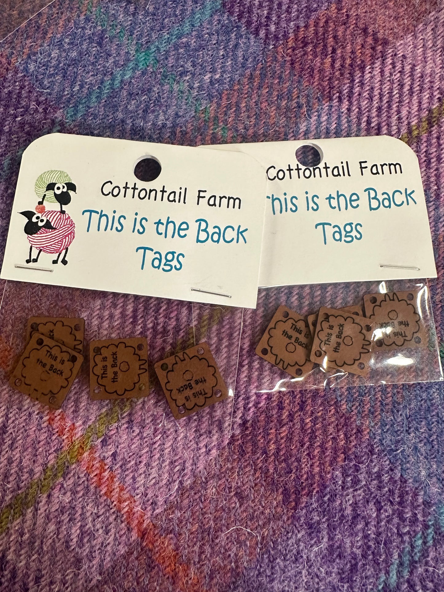 This is the Back Faux Leather Handmade Tags