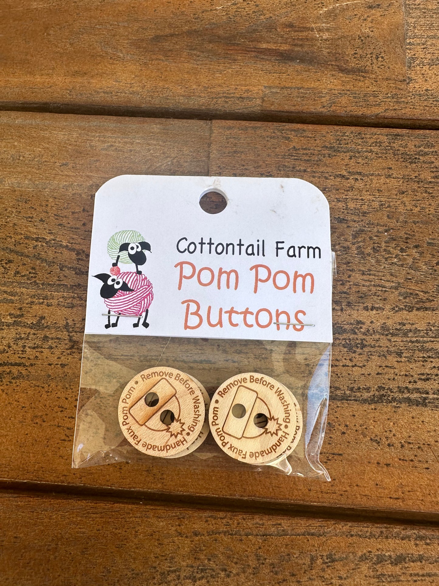 Sheep Pom Pom Buttons