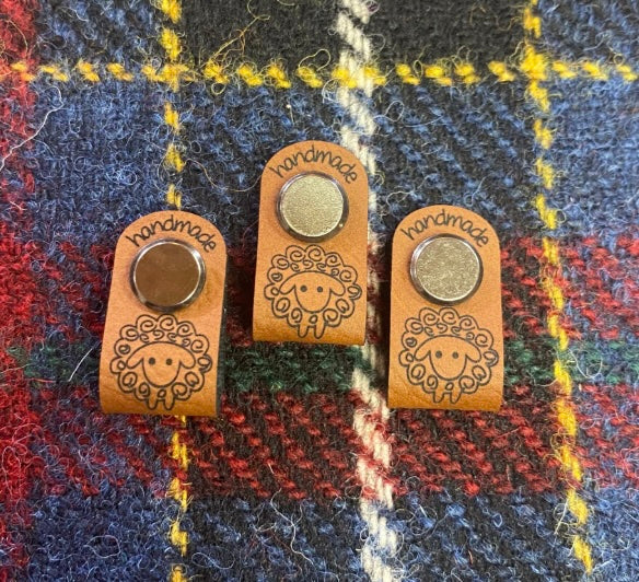 Foldover Faux Leather Handmade Tags