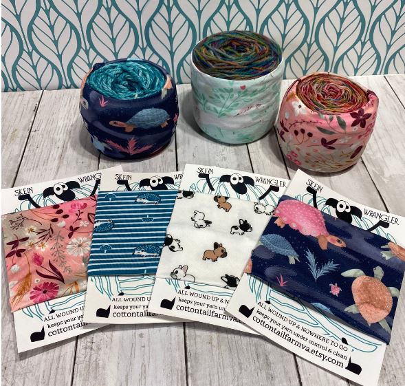 Pink Floral Skein Wrangler