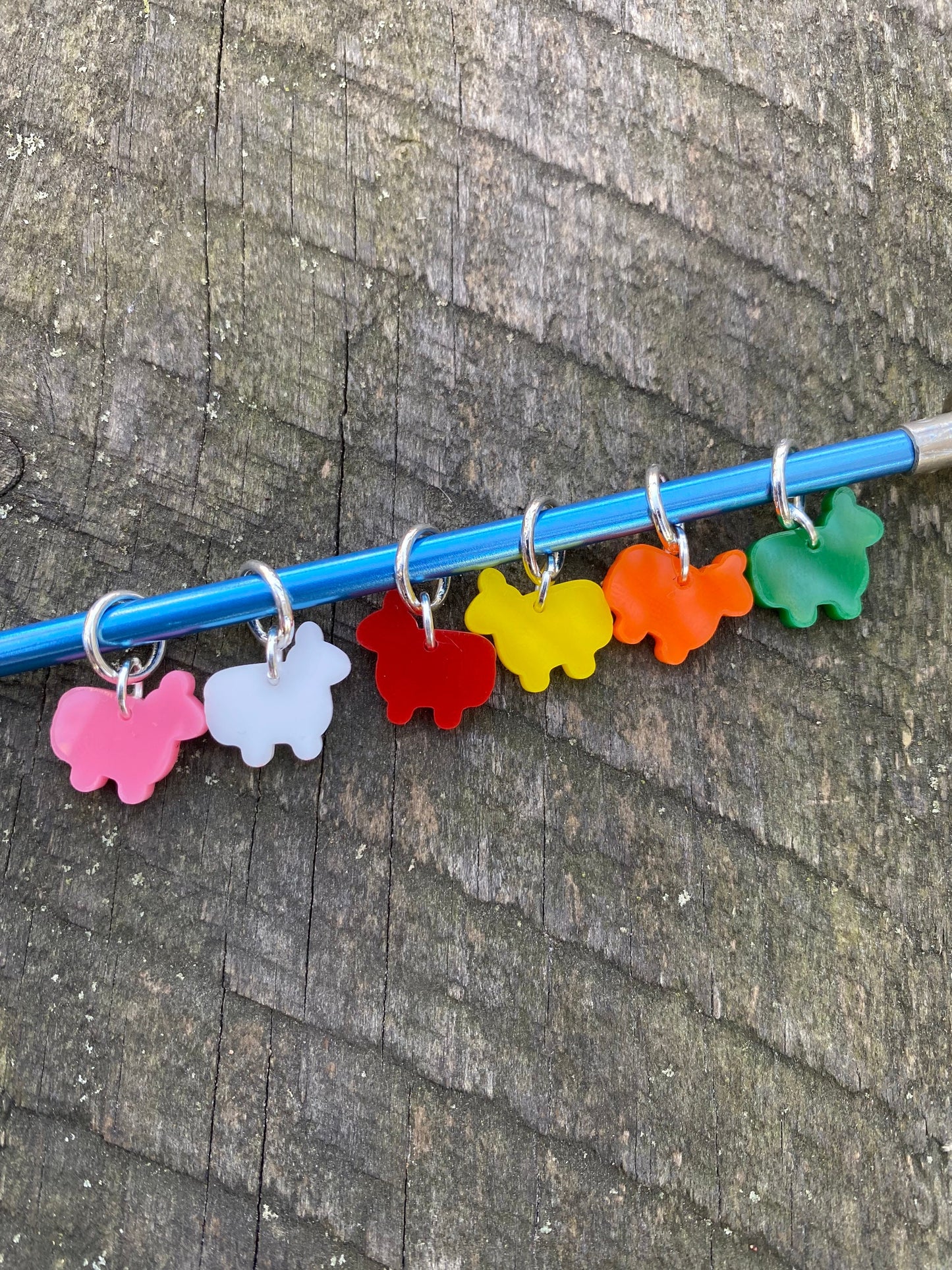 Stitch Markers, Knitting Marker, Stitch Marker for Knitting, Sheep stitch markers, winter stitch markers, acrylic markers