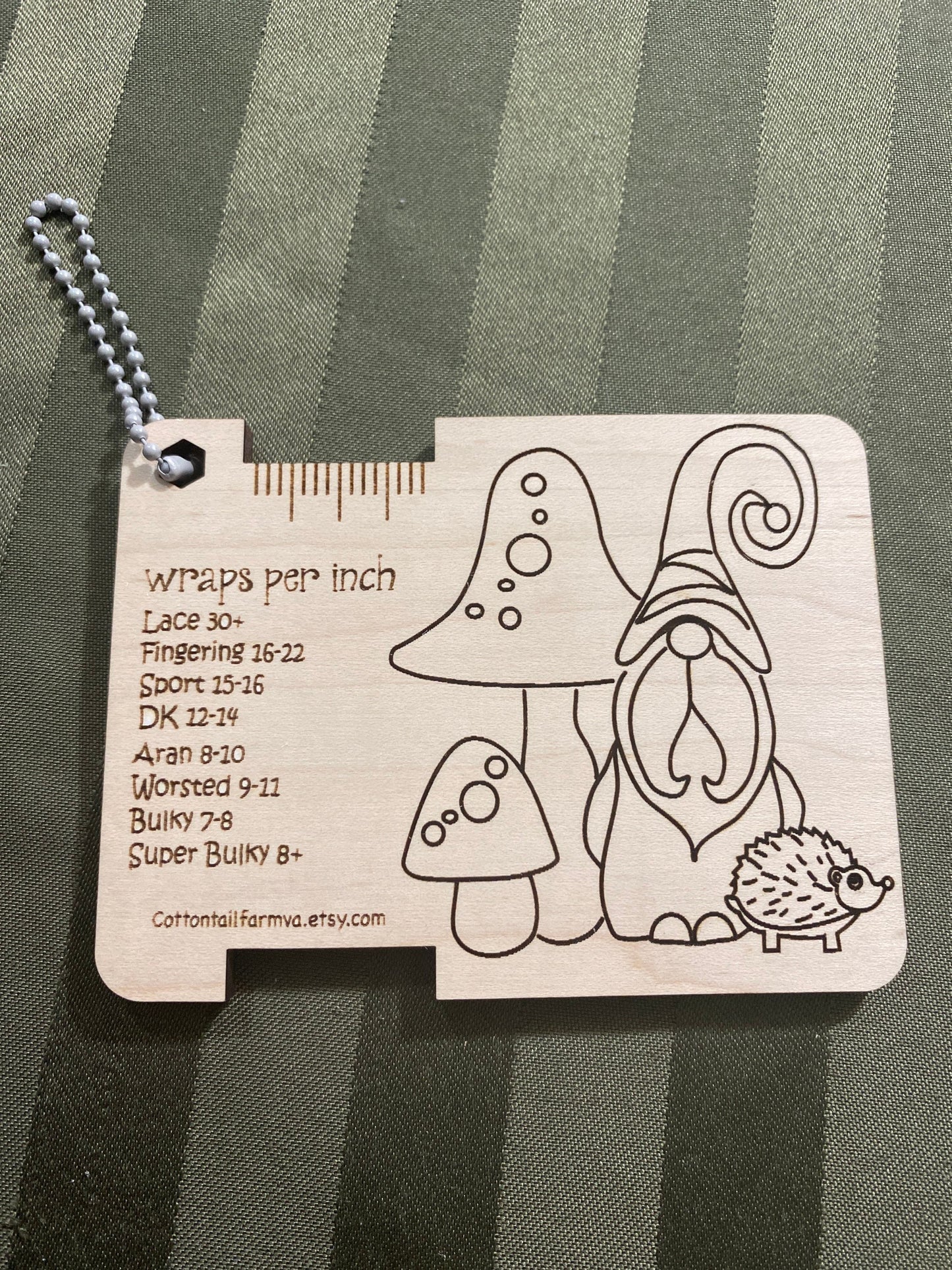 Wraps per inch gauge, yarn tool, knitting tool, WPI tool, Spinning gauge, spinners control card