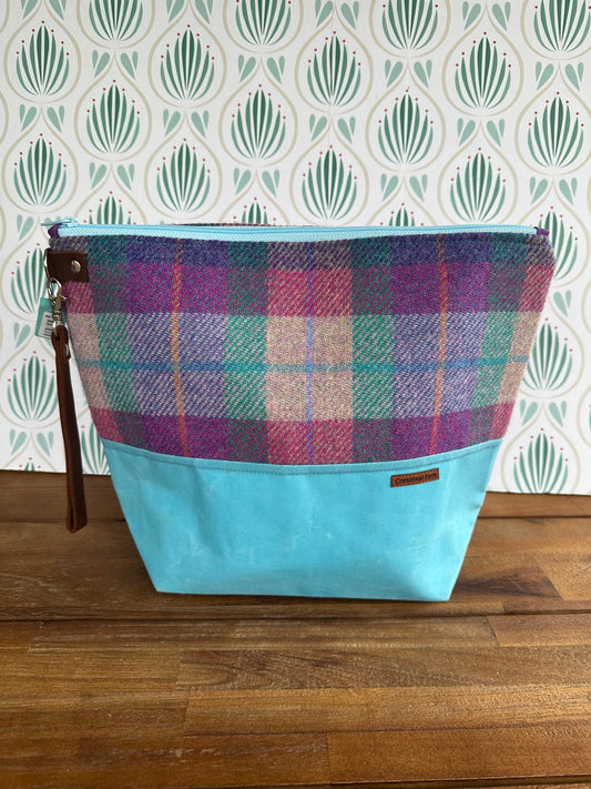 Large Harris Tweed Zipper Bag
