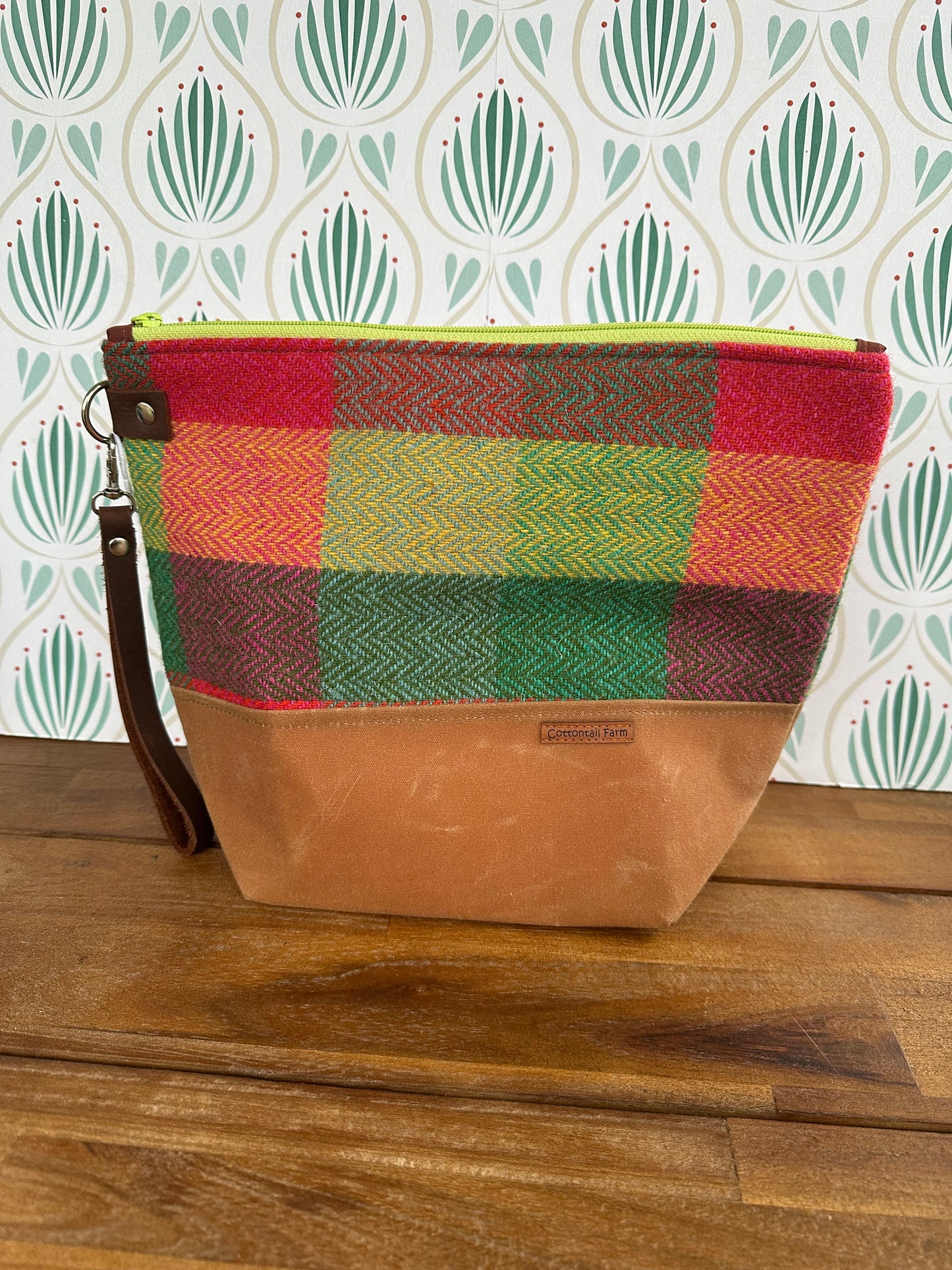 Harris Tweed Zipper Bag