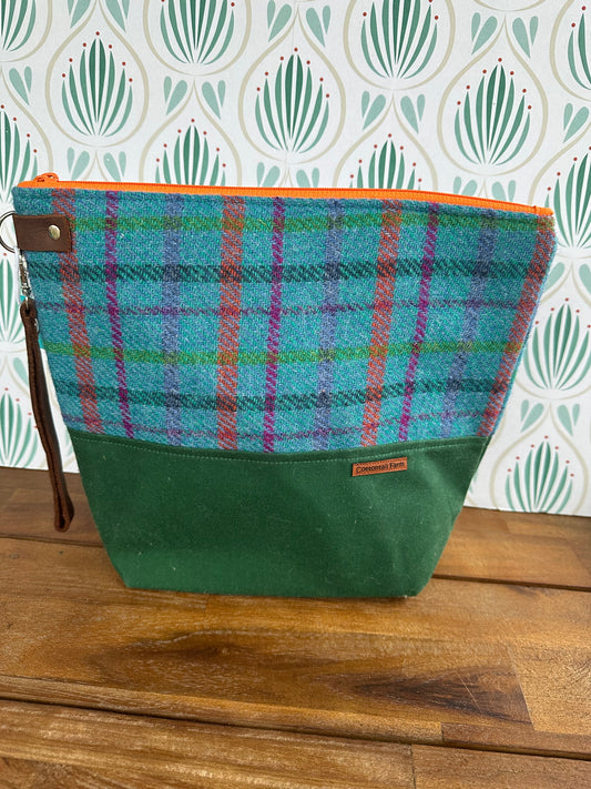 Harris Tweed Zipper Bag