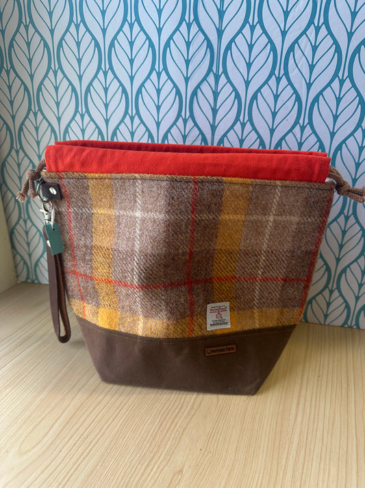 Harris Tweed Medium Drawstring