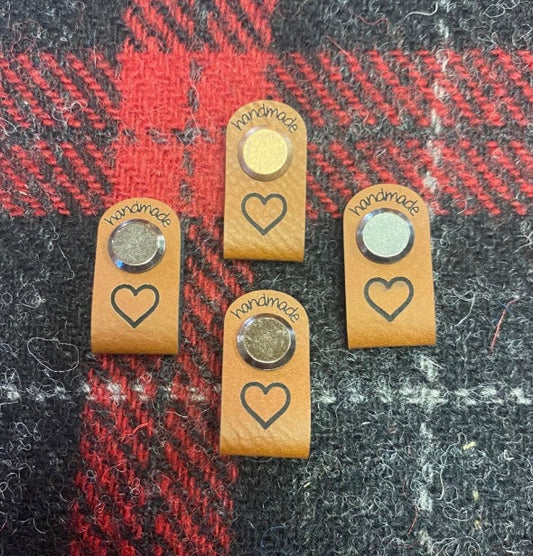 Foldover Faux Leather Handmade Tags